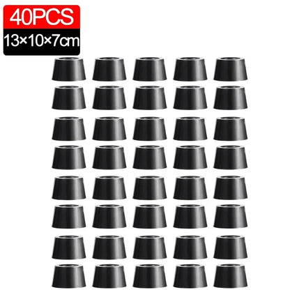 8/40Pcs Rubber Pads Floor Protectors Table Chair Furniture Leg Cover Speaker Cabinet Bottom Black Tips Absorber Non-slip Gasket