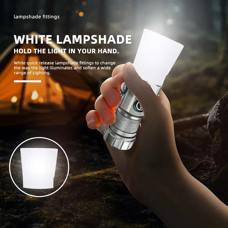 Mini LED Flashlight RGB Light Rechargeable Waterproof Pocket Torch