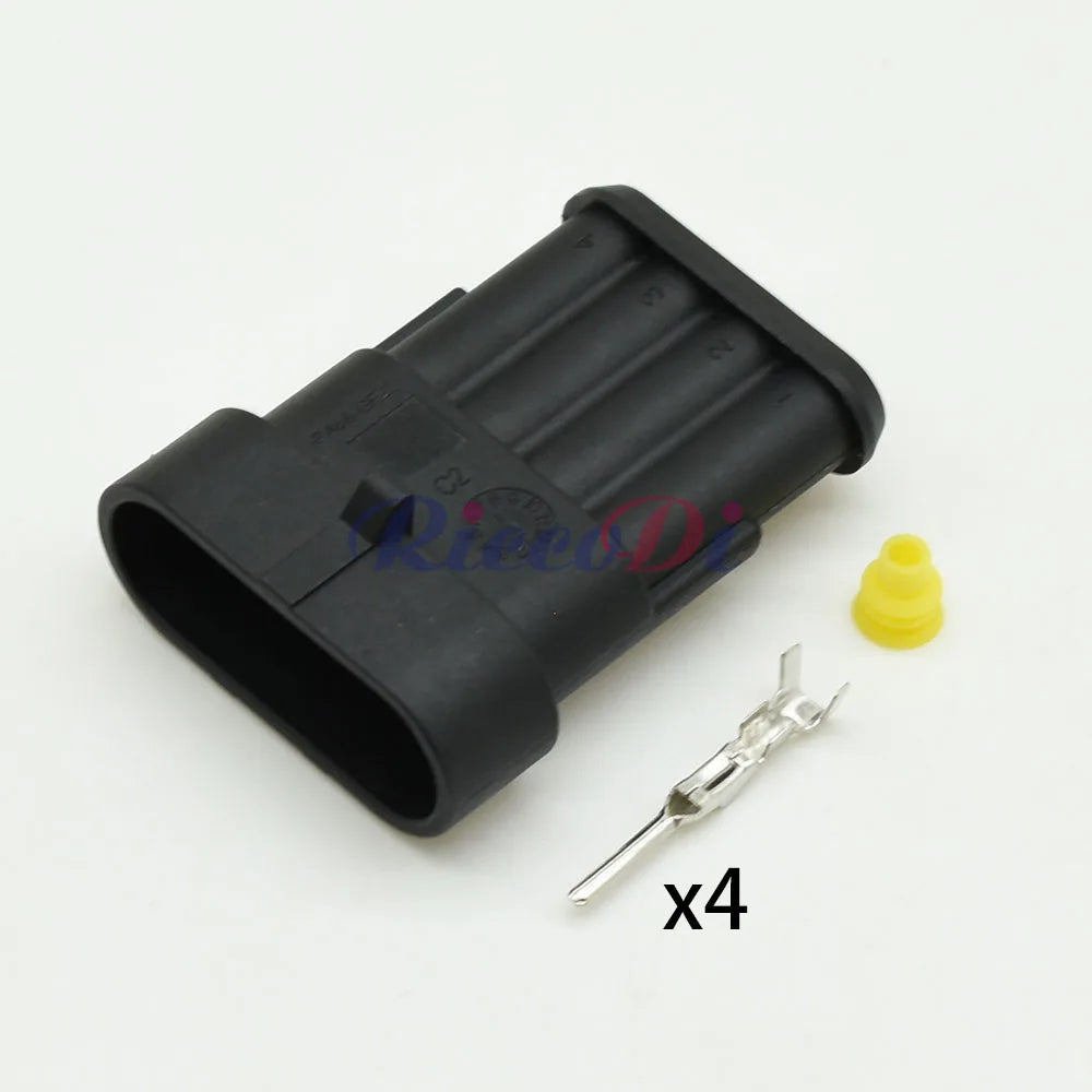 Tyco AMP Superseal 4 Pin Sealed Waterproof Connector 282106-1 282088-1 DJ7041-1.5 PA66