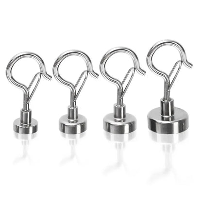 10/1Pcs Magnetic Hook Elastic Hook Press Household Magnetic Buckle Wholesale NdFeB Strong Magnet Keychain Magnet Hook Hardware