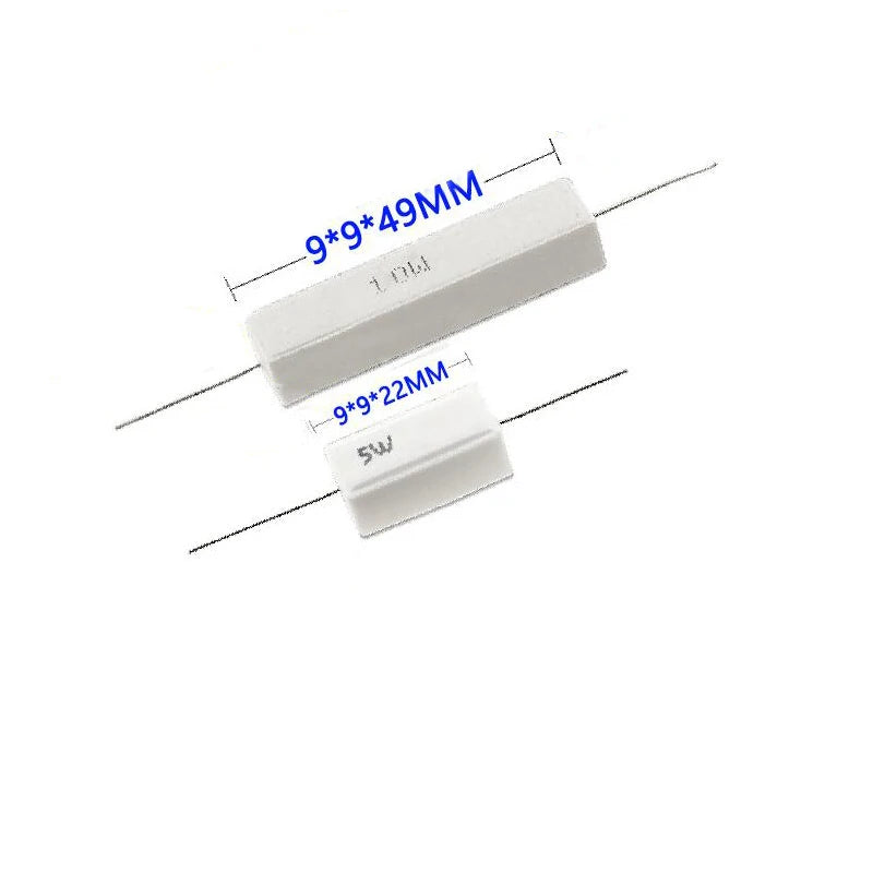 2pcs BPR56 Ceramic Power Resistors 5W 10W 0.1Ω–10KΩ Cement Resistor for Electronics