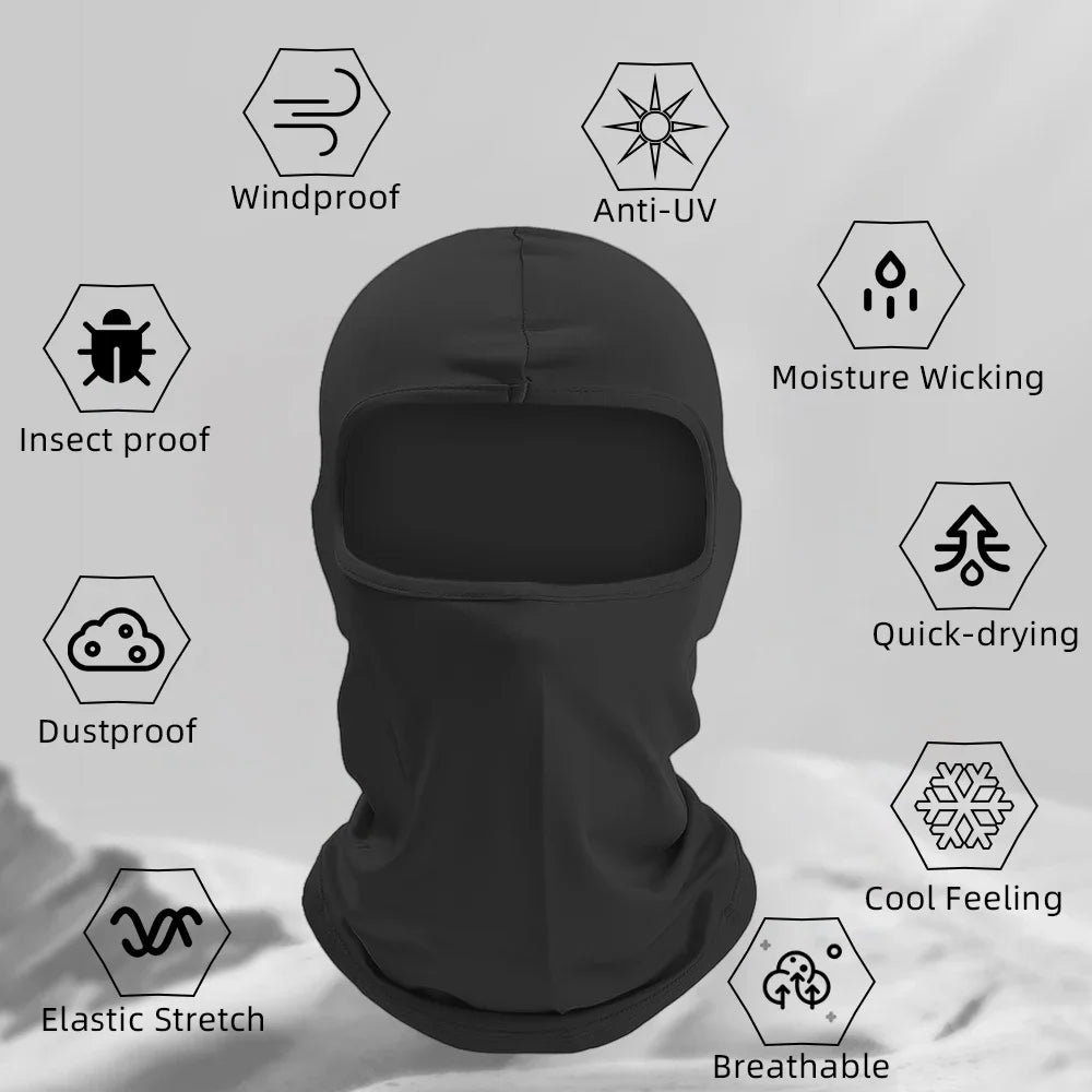 Breathable Ice Silk Cycling Balaclava Face Mask Neck Cover
