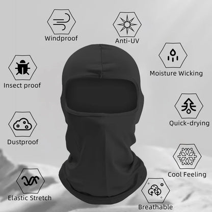 Breathable Ice Silk Cycling Balaclava Face Mask Neck Cover
