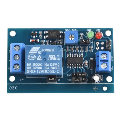 Normally Open 12V Time Delay Relay Module with Adjustable Timing for Turn On/Turn Off Switch Suitable for 250V AC Load