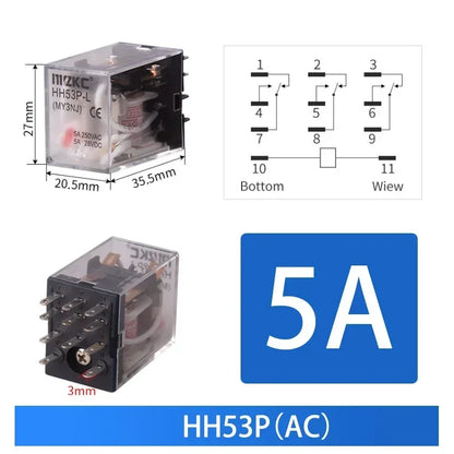 HH52P HH53P HH54P HH62P HH63P HH64P Miniature Control Relays Bulk Pack AC12V DC24V AC220V Small Intermediate Power Relay Module
