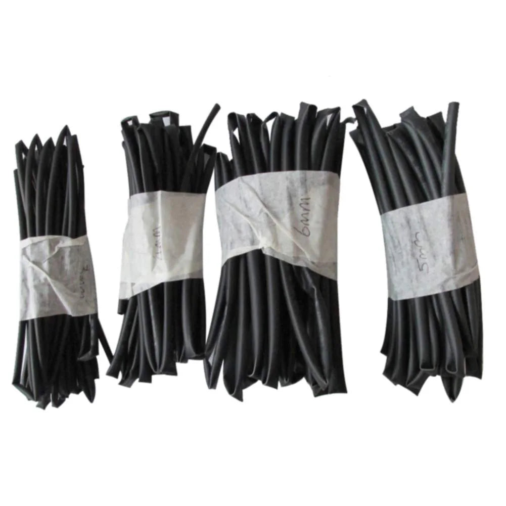 Set of 4 Heat Shrink Tubes for Electrical Wiring Each 1 Meter Sizes 3mm 4mm 5mm 6mm Used for Insulation and Repair