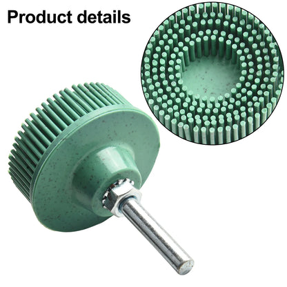 5 Pcs Polishing Brush Deburring Brush Abrasive Brush Set For Metal Aluminum Steel Iron Rubber Bristle Disc With Connecting Rods