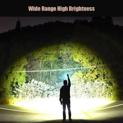 Super Bright LED Flashlight USB Rechargeable Zoom Tactical Torch