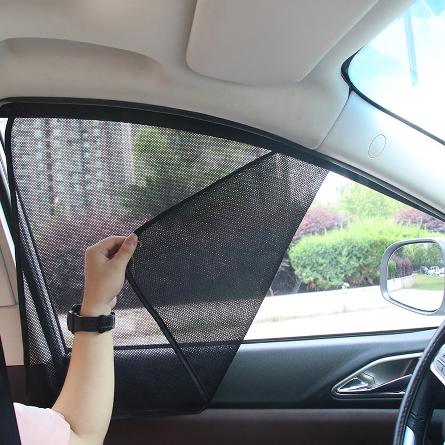 Magnetic Car Sunshade Curtain – Foldable Side Window Sun Shade for Summer Protection (Front & Rear) – 1/2PCS Auto Accessories