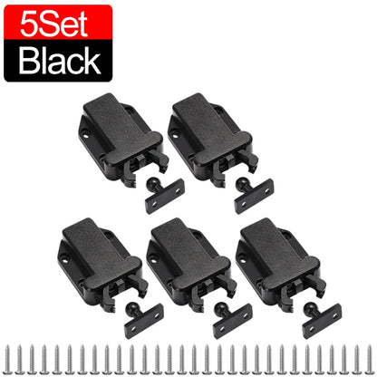 10/1Sets Non-Magnetic Touch Latch Cabinet Door Catch Push To Latch and Unlatch Furniture Cupboard Wardrobe Drawer Accessories