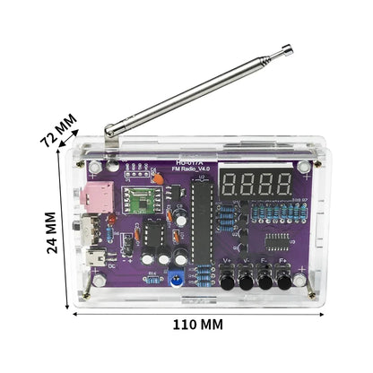 DIY Digital FM Radio Kit STC15W Control TDA2822 Amp 87-108MHz RDA5807S Stereo Receiver for Electronics Soldering