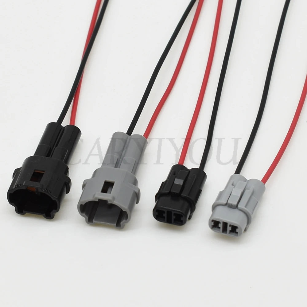 2 Pin 2mm Sealed Connector 6180-2321 6187-2311 DJ7026-2 PA66 Gray Black Waterproof for Honda