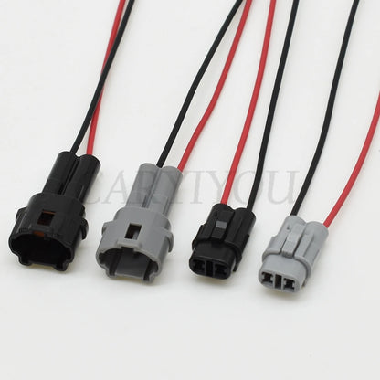 2 Pin 2mm Sealed Connector 6180-2321 6187-2311 DJ7026-2 PA66 Gray Black Waterproof for Honda