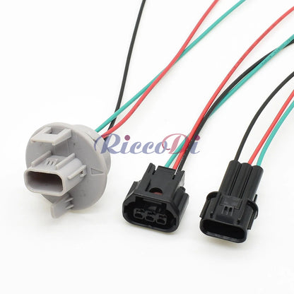 3 Pin Auto LED Fog Light & DRL Wire Harness Connector Plug 6189-7494 For Honda Civic Accord UR-V