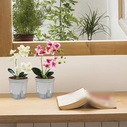 10pcs Self-watering Flower Pots Transparent Self Absorbing Water Storage Planters Flower Pots Breathable Orchid Tools