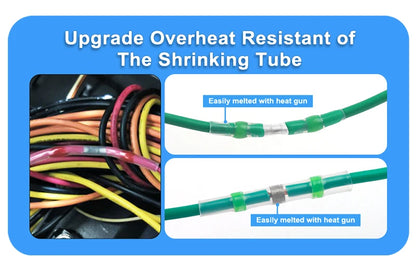100/120 PCS Solder Seal Wire Connectors, Heat Shrink Butt Connectors, Waterproof Insulated Electrical Wire Terminals