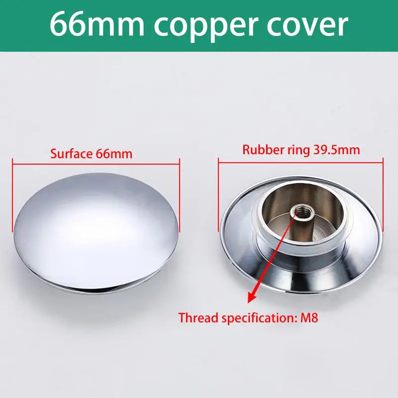 1PCS Replacement Sink/Basin Waste Plug Cap, Easy Pop-Up Click Copper Sink Strainer, Kitchen Bathtub Stopper