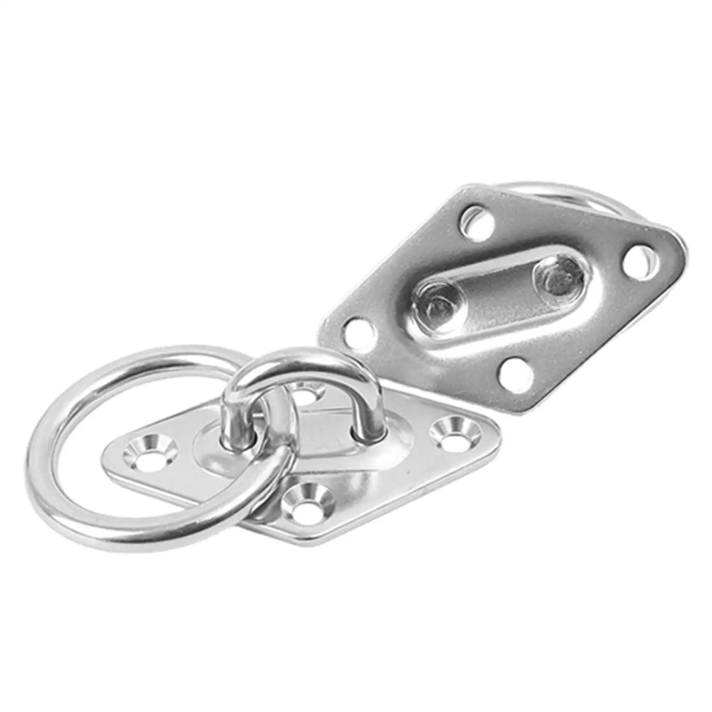 Heavy Duty Stainless Steel Pad Eye Plate – Rhombic Boat Wall & Ceiling Mount Hook Ring for Sun Shade Sail & Hammock