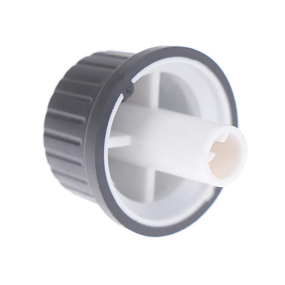 2 Piece 25*25.5MM black and white rubber half shaft knob potentiometer rotary encoder volume switch knob