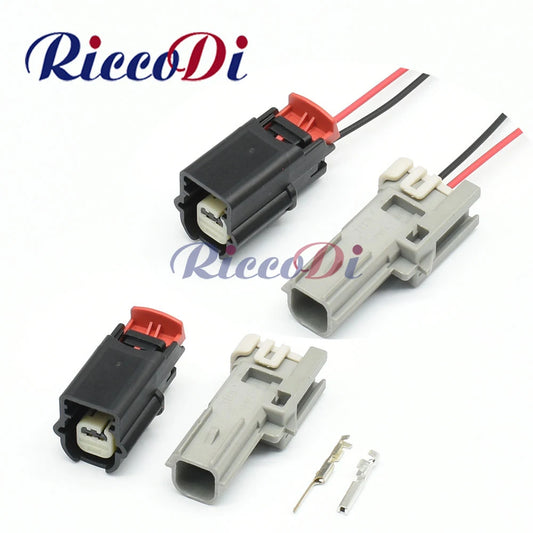 DJ7029Y-0.6-11 / 70230A-1-21 Automotive 2-Pin 0.6mm Wire Connector Set with Terminals