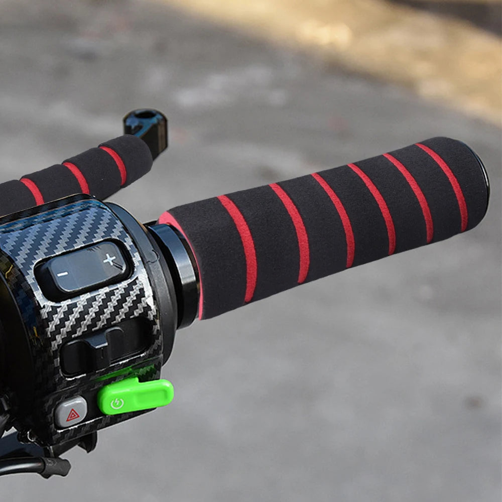 4PCS/SET Bicycle and Motorcycle Handlebar Foam Sponge Grip Cover Universal Anti-slip Soft Handlebar Modification Accessories