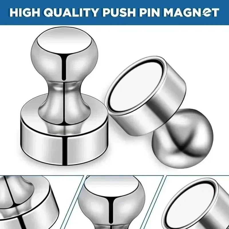 Super Strong Neodymium Magnetic Pushpins, Sucker Thumbtack Magnet, Whiteboard and Fridge Magnets for Office and School, Wholesale
