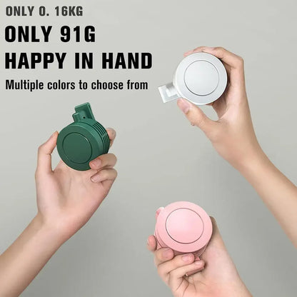 Clip-on Mini Waist Fan 3-Speed USB-C Rechargeable Portable Fan
