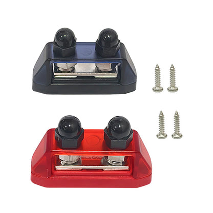 12V-48V Bus Bar M8 M10 DC Bus Bar Stainless Steel Studs Polycarbonate Plastic Cover Power Distribution For Yachts