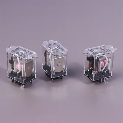 JQX-13F HH62P High Power Relay Coil General DPDT Micro Mini Electromagnetic Relay Switch With Socket Base AC220V DC12V24V