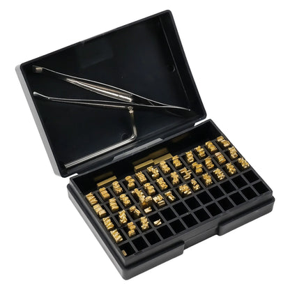 120pcs 2*3*15mm Hot Stamp Pper Letters Thermal Ribbon Printing Font Ding Machine Word Grain For Manual Semi-automatic Ding Machi