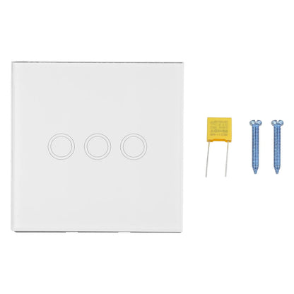 Contemporary 3 Gang Touch Light Switch Engineered to Work Seamlessly With All Your Lighting Fixtures in Any Location