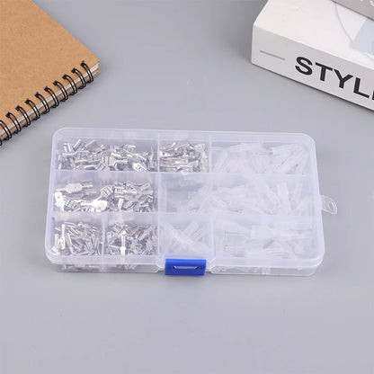 Gold Silver Docking Terminal Cable Bare Terminal with Spring Insert Sheath, Male and Female Pair Terminal Box