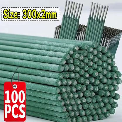 300x2mm Green Welding Rods Cored Wire Rod Solder Low Melting Point Coated Electrod Solder Universal Carbon Steel Weld Bar Stick