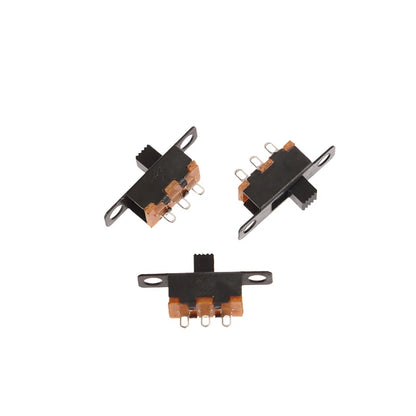 20Pcs 5V 0.3A Mini Size Black SPDT Slide Switch For Small DIY Power Electronic 3Pin 1P2T Slide Switch Toggle Switch