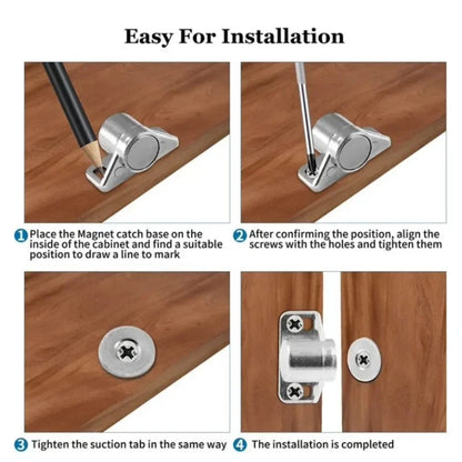 Wholesale Magnet Cabinet Door Catches Zinc Alloy Cupboard Wardrobe Drawer Thickened Door Stops Home Furniture Hardware Accessory