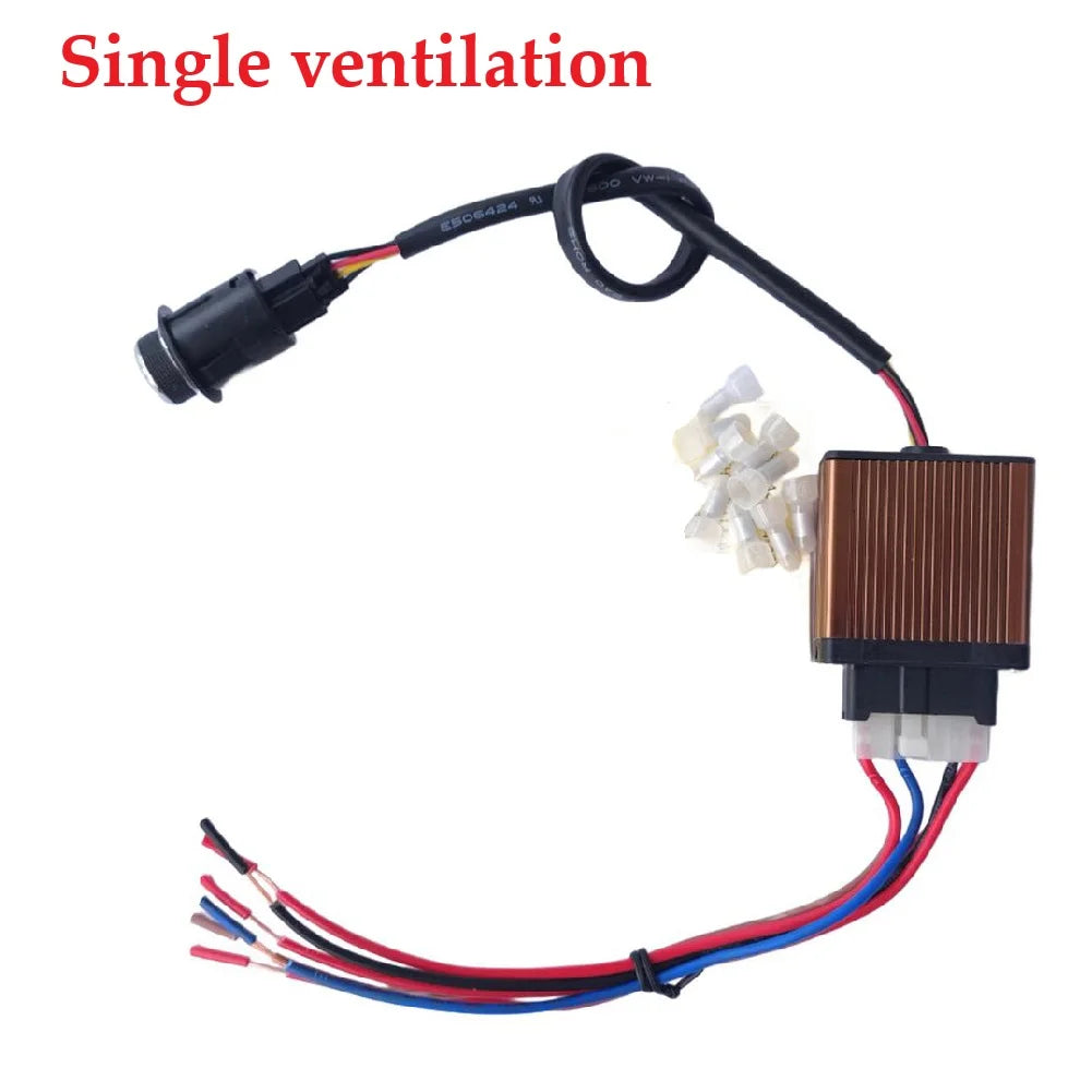 23MM Motors Warm Air Outlet Control Module Switch 12V Ventilation And Heating Switch Controller Kit For Car Seat Climate Control