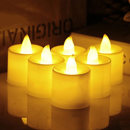 Flameless LED Tealight Tea Candles Wedding Light Lamp Romantic Candles Lights for Birthday Party Wedding Home Decorations