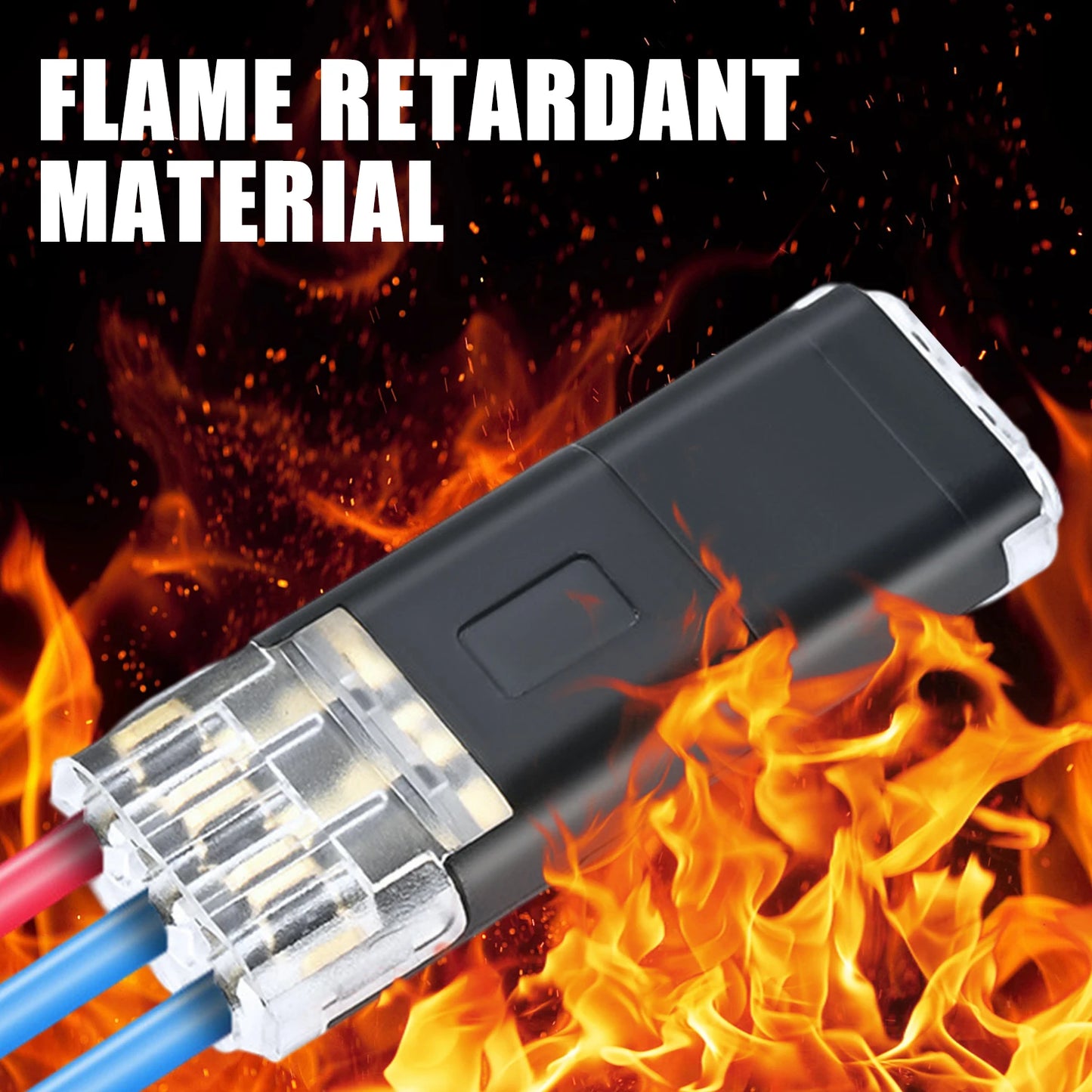 3-Wire Quick Connect Automotive Electrical Connector No-Weld 1.3x2.3cm