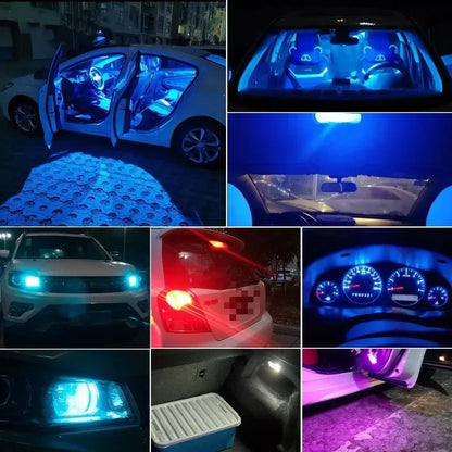 10/5pcs W5W Led T10 Car Light COB Glass 6000K White Auto Automobiles License Plate Lamp Dome Read DRL Bulb Style 12V Universal