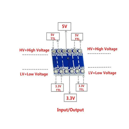 5V to 3.3V 4-Channel Bidirectional I2C Logic Level Converter Module