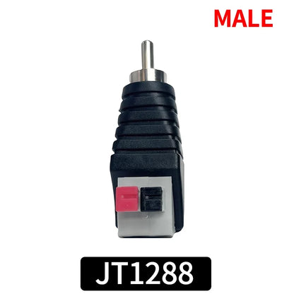 RCA Male Female to Terminal Block Adapter Solderless AV Audio Video Connector for Speaker Home Theater CCTV