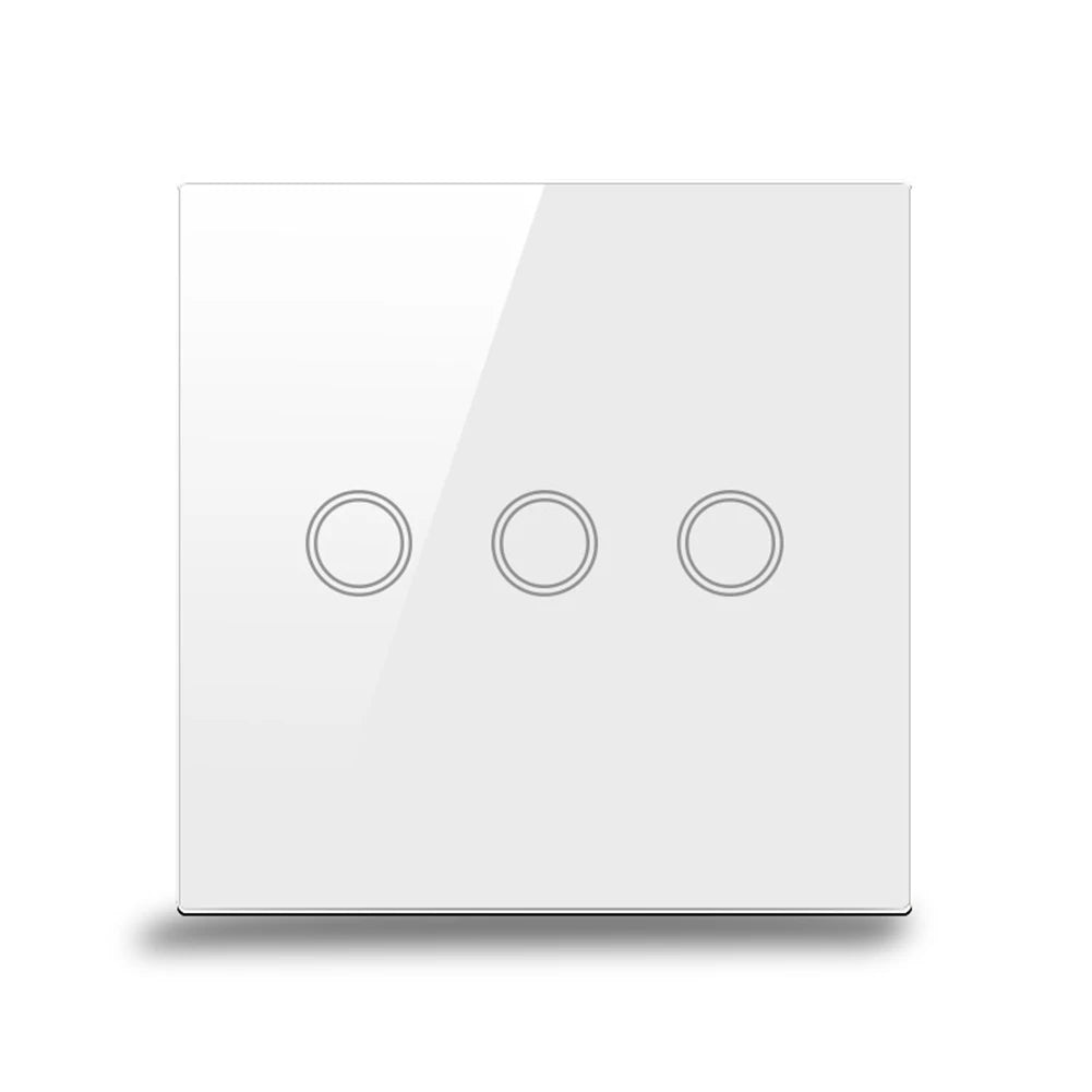 Contemporary 3 Gang Touch Light Switch Engineered to Work Seamlessly With All Your Lighting Fixtures in Any Location