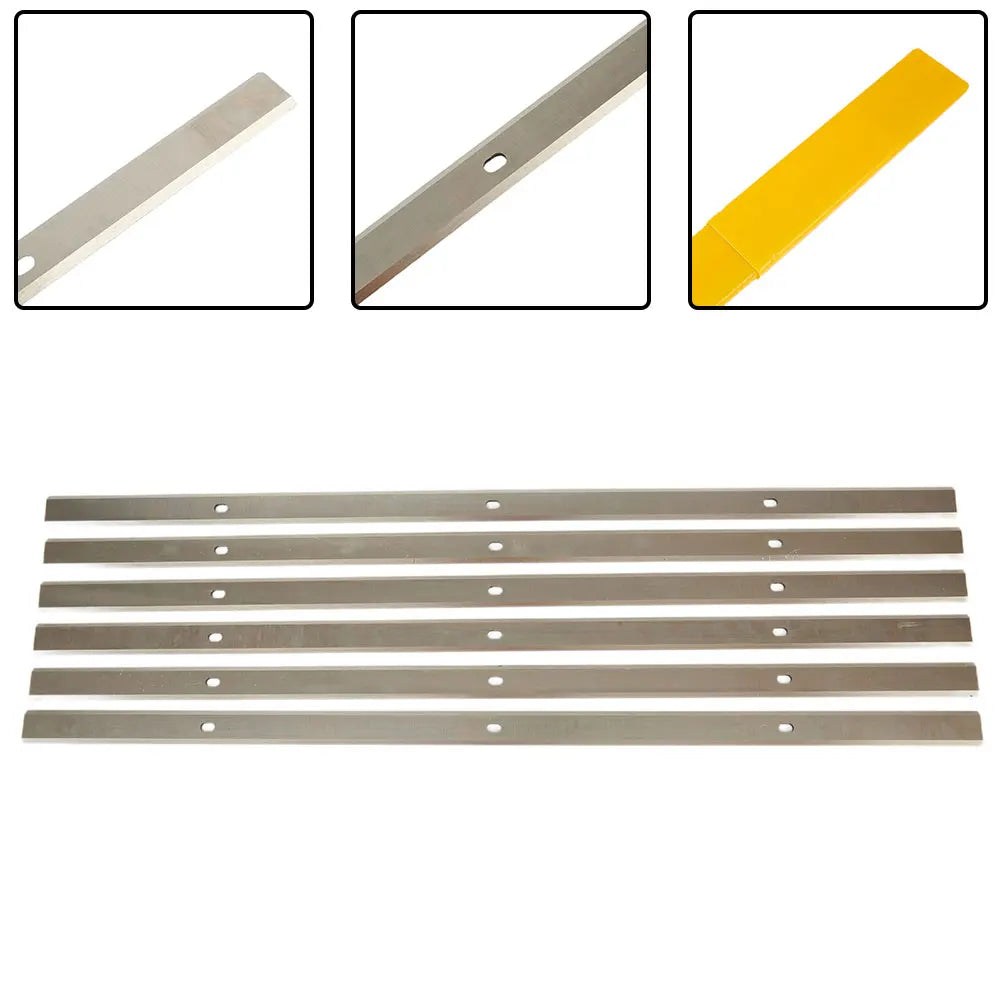 Woodworking Planer Blades 13 Inch 13\\\\\\\"-1/2\\\\\\\" Accessories Parts 13\\\"-1/2\\\" 6pcs High Speed Steel Double Edge