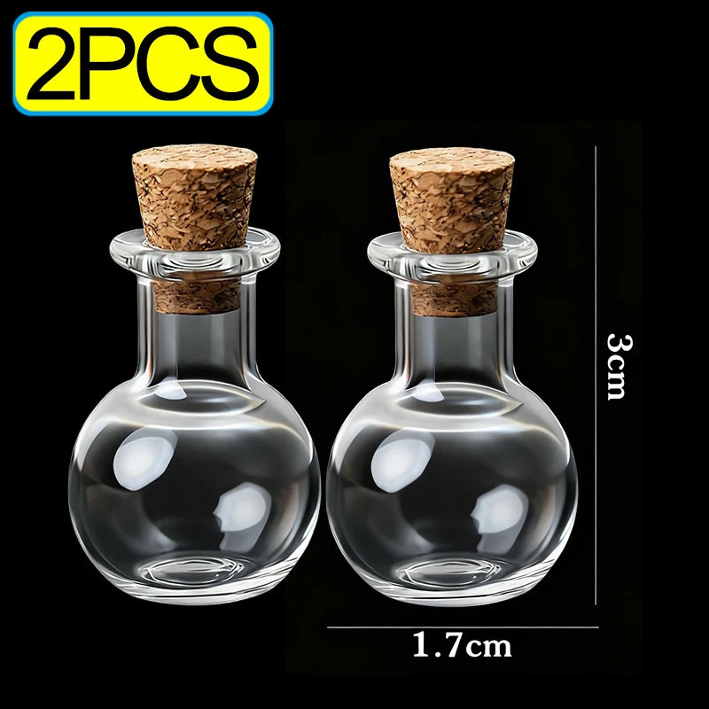 Mini Glass Bottles with Cork Stoppers — DIY Vials for Wedding, Birthday & Party Favors