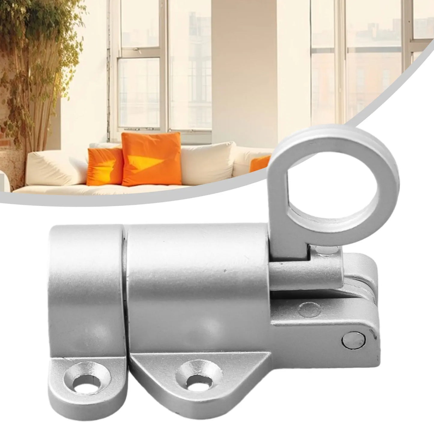 New Latch Bolt Garden Home Pull ring Bounce Gate Door Pull Ring Bounce Hardware Tool Useful Aluminum Alloy Screws