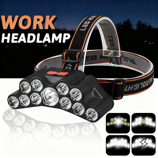 LED Headlamp Strong Light Head Lamp Rechargeable Headlight Built-in 18650 Battery Flashlight for Outdoor Camping Fishing Lantern