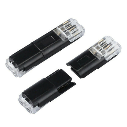 10 PCS 12V 2 Pin Cable Wire Connector Plug 300V 20A Black Waterproof Sealed For Electrical Car 22.1x9.7x6mm Electrical Equipment