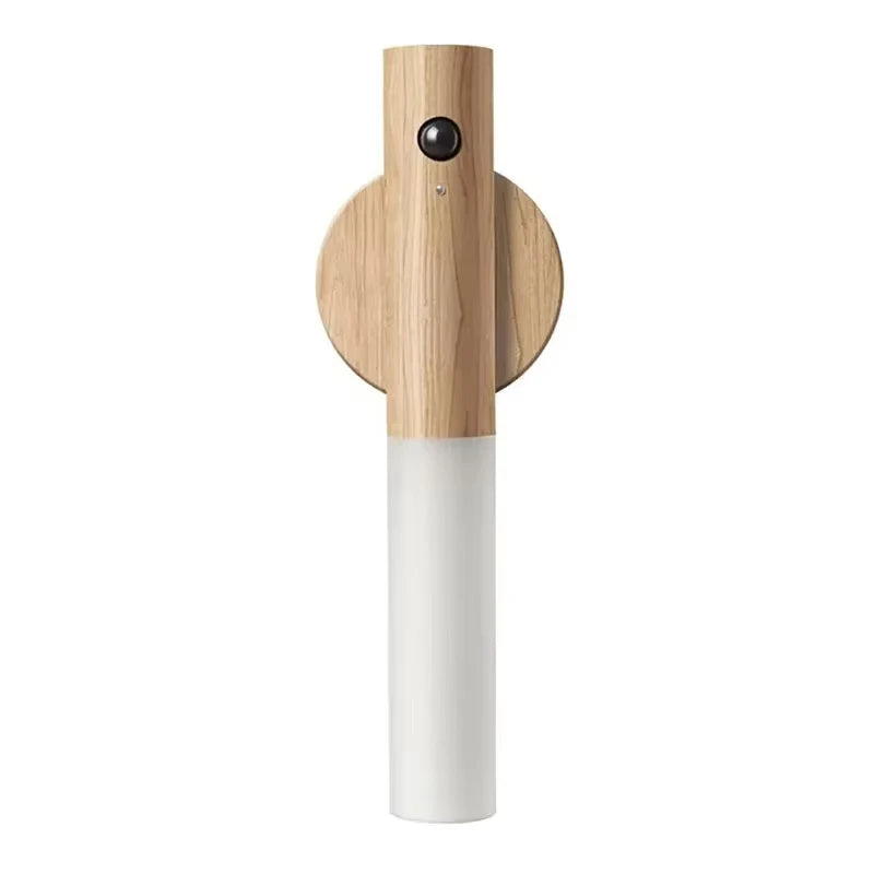Creative LED Wood Wall Light Motion Sensor Type-C Night Lamp