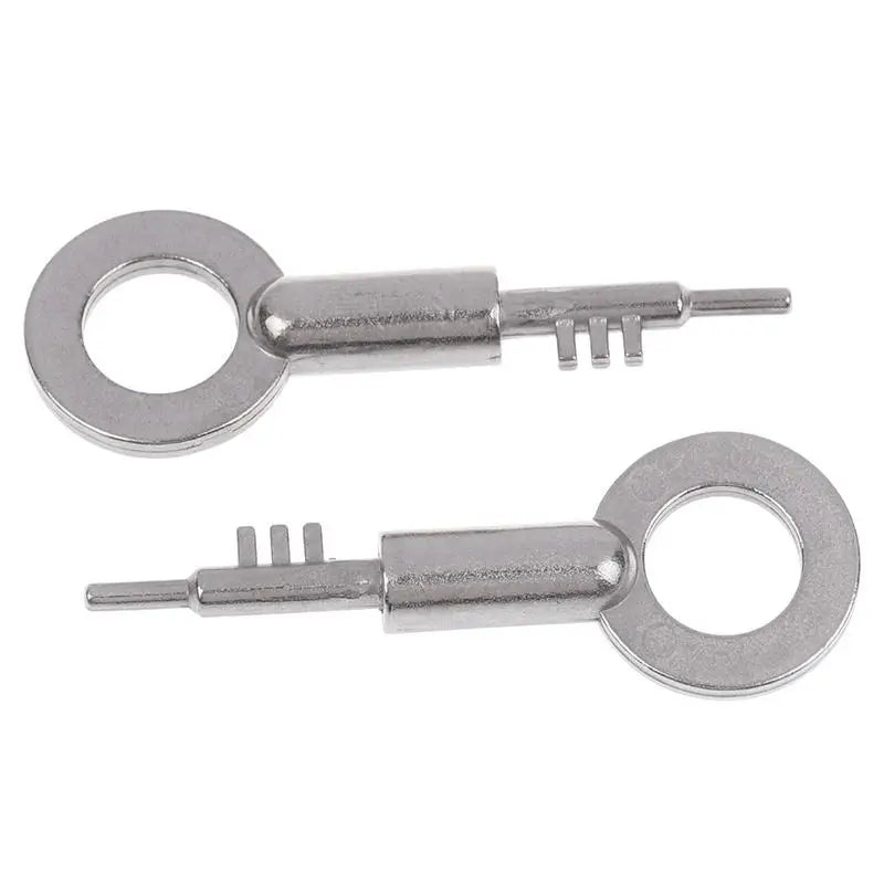 New Stainless Steel 3-Tooth Lock Key Blank Universal - Bathroom Door Keys Home Security Replacement Keys