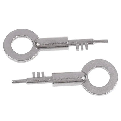 New Stainless Steel 3-Tooth Lock Key Blank Universal - Bathroom Door Keys Home Security Replacement Keys